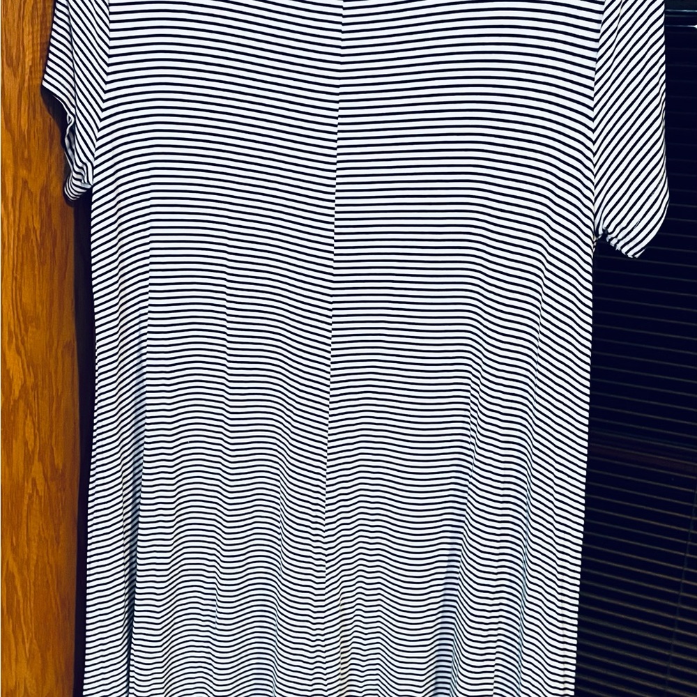 Old Navy Black and White Striped Mini Dress
